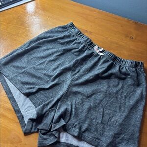 Tahari Charcoal Elastic Waist Shorts